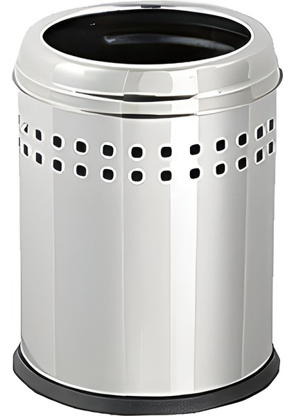 Efor Çöp Kovası, Çemberli, Delikli 304 Kalite, 12 Lt. Hijyenik ve Dayanıklı