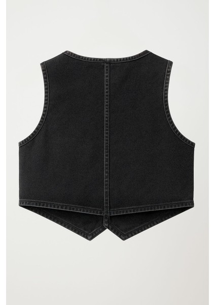 Kadın Düğmeli Jean Yelek modelleri