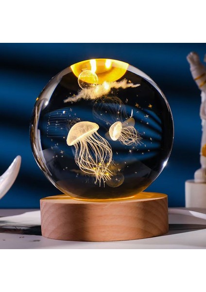 Parlayan Kristal Küre Gece Işığı Sıcak Işık Uyku Sıcak Renk Gece Işığı (Yurt Dışından)