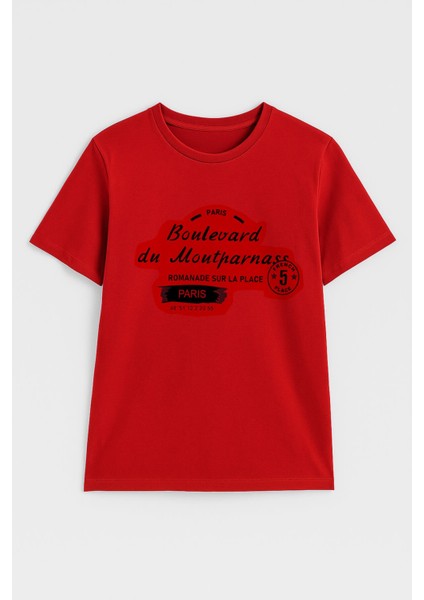 Kadın Bisiklet Yaka Baskılı Siyah T-Shirt fiyatları
