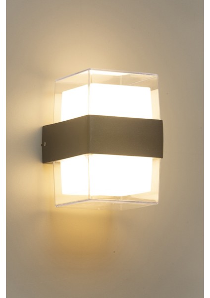 Ekim Aydinlatma 10 Watt Gün Işığı Ledli Bahçe Dış Mekan Aplik Armatürü, Modern Tasarım Bahçe Apliği