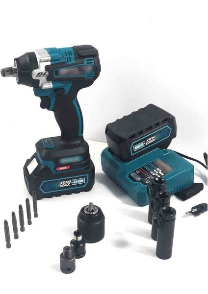 Şarjlı Araç Oto Somun Bijon Sökme Sıkma Tabancası Akülü Darbeli Matkap 1/2 Inç Fırçasız fırsatları