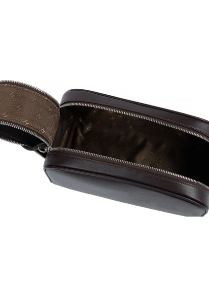 Winfred El Yapımı Deri Seyahat Makyaj Çantası Kahverengi modelleri