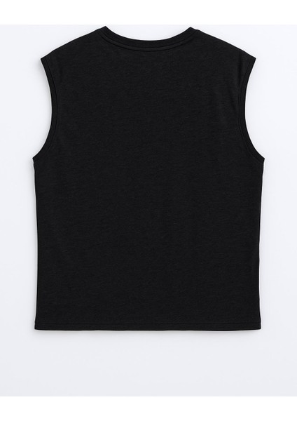 Erkek Bisiklet Yaka Sıfır Kol %100 Pamuk T-Shirt modelleri