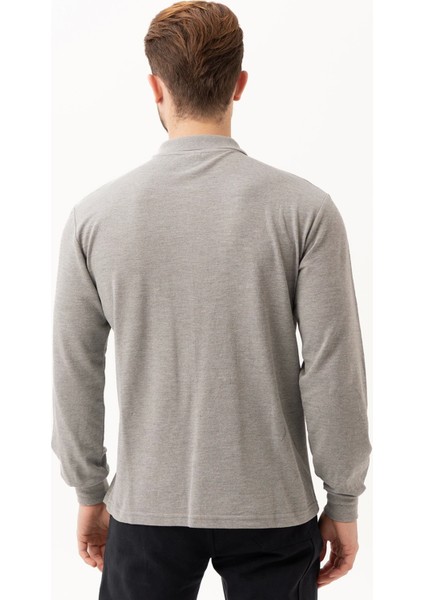 Gaura Polo T-Shırt Gri Melanj modelleri