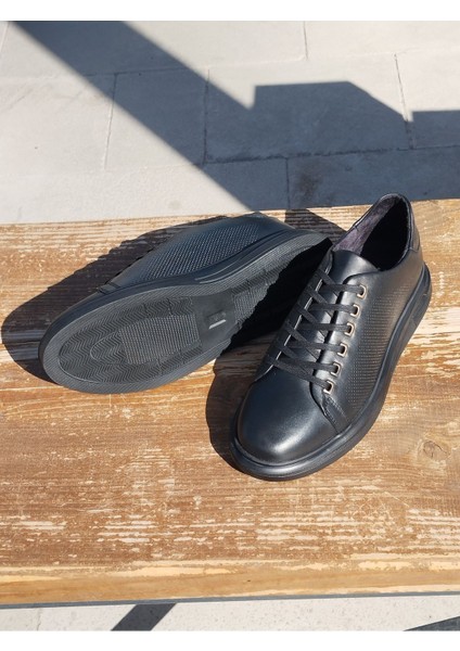 Erkek Sportif Mevsimlik Kundura Hakiki Deri Kauççuk Taban Ortobetik ve Bağcıklı fırsatları