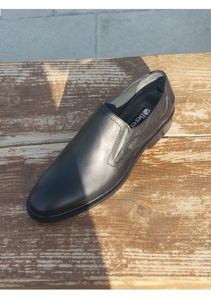 Yazlık Erkek Kundura Hakiki Iç Dış Deri Faylon Taban Bağcıksız Hafif Taban