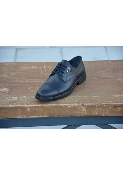 BERENNIM350 Erkek Kışlık Kundura Hakiki Deri Kauççuk Taban Bağlı