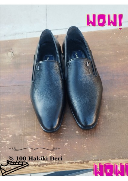 Erkek Kışlık Kundura Hakiki Deri Kauççuk Taban Bağcıksız modelleri