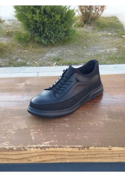 Erkek Kışlık Sportif Kundura Hakiki Deri Kaymaz Kışlık Taban Akıllı Bağcık ve Ortopedik modelleri