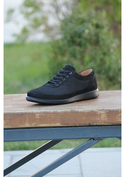 Erkek Yazlık Sportif Kundura Hakiki Deri Faylon Taban Bağcıklı Otobetik