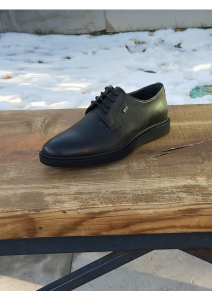 Erkek Yazlık Klasik Kundura Hakiki Deri Faylon Taban Bağcıklı