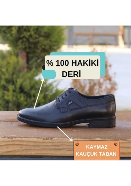 Erkek Kışlık Kundura Hakiki Deri Kauççuk ve Kaymaz Taban Bağlı fiyatları