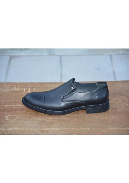 BERENNIM551 Erkek Kışlık Kundura Hakiki Deri Kauççuk Taban Bağsız fırsatları