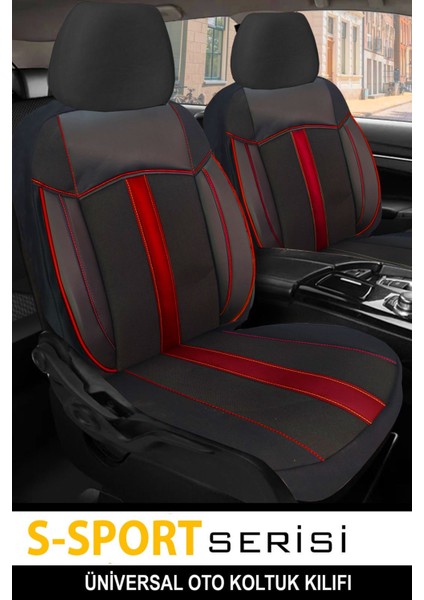 Opel Vectra 2002-2008UYUMLU Oto Koltuk Kılıfıs-Sport Serisi- Kırmızı