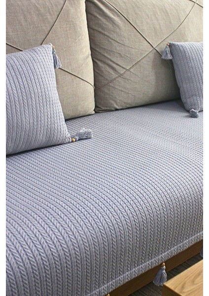 Home Koltuk Örtüsü Püsküllü Çekyat Örtüsü 200 x 95