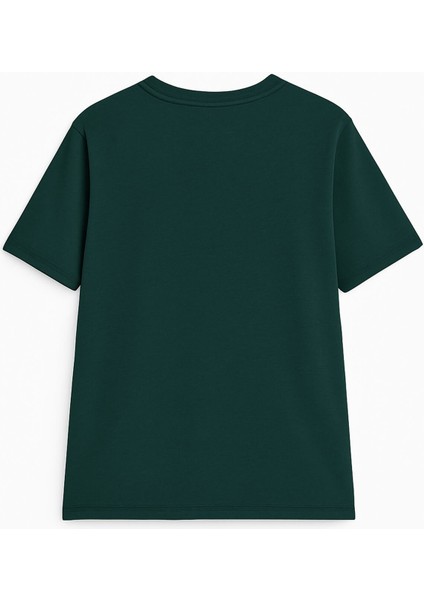 Erkek Rahat Kesim Bisiklet Yaka Baskı Detay T-Shirt modelleri