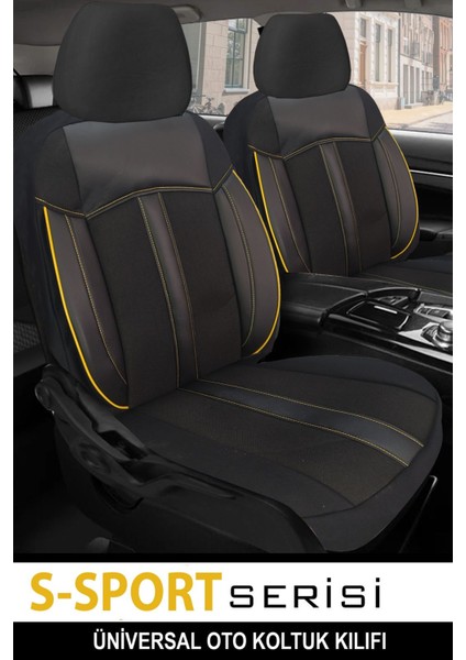 Ford Transıt Connect 2013-UYUMLU Oto Koltuk Kılıfıs-Sport Serisi- Sarı