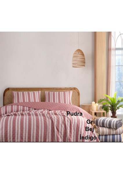 Tuana Gri Pamuk Keten Çift Kişilik Yatak Örtüsü Seti (220X240) fiyatları