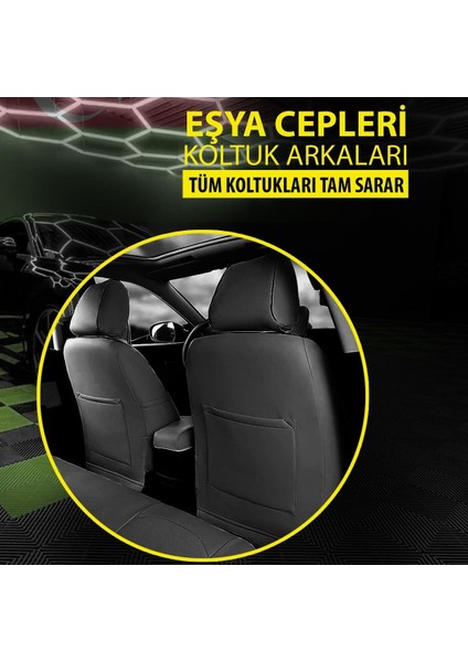 Opel Corsa 2006-2015UYUMLU Oto Koltuk Kılıfıs-Sport Serisi- Kırmızı indirimleri