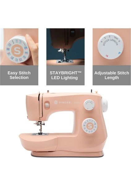 Simple 3337 Blush Açık Pembe Tam Devir Dikiş Makinası fiyatları