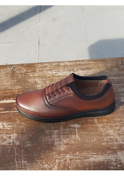 Hakiki Deri Kaymaz Kışlık Taban Akıllı Bağcık ve Ortopedik Erkek Kışlık Sportif Kundura Kahve Rengi fiyatları