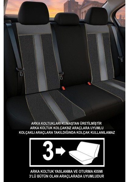 Chevrolet Lacettı 2004-2013UYUMLU Oto Koltuk Kılıfıs-Sport Serisi- Sarı fiyatları