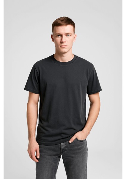 Erkek %100 Pamuk Basic T-Shirt