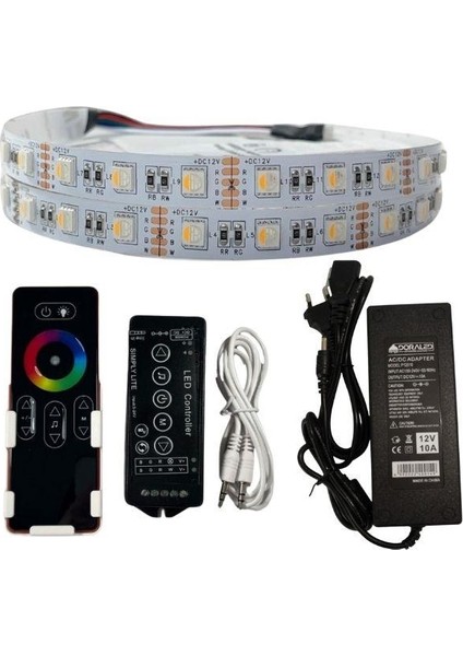 Dokunmatik Müzik Kontrollü Rgbww Şerit LED Set 5050 Ledli 3çipli 12VOLT 10METRE
