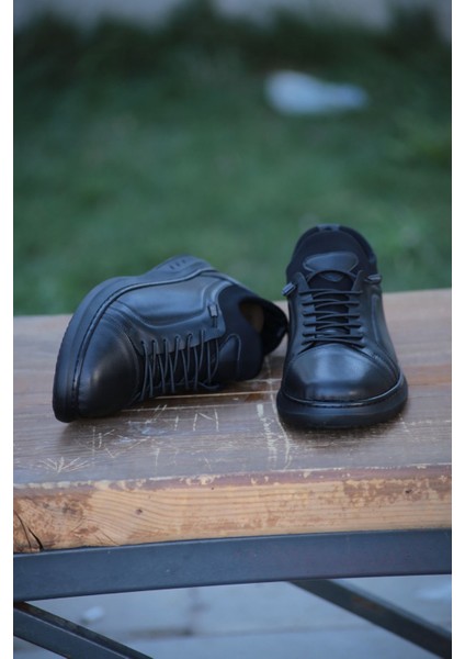 Erkek Hakiki Deri Kışlık Iç Dış Deri Kauççuk Taban Yanlar Dikişli Sportif Ortobetik Sneaker fırsatları