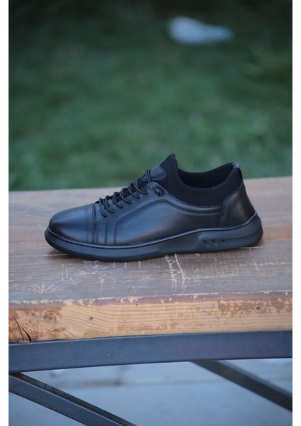 Erkek Hakiki Deri Kışlık Iç Dış Deri Kauççuk Taban Yanlar Dikişli Sportif Ortobetik Sneaker indirimleri