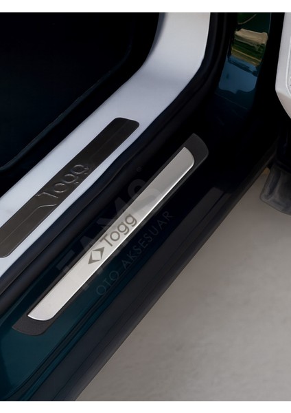 Togg T10X 2022 Üzeri Krom Kapı Eşiği 4 Kapı Paslanmaz Çelik Abs çerçeve (Togg yazılı) fiyatları