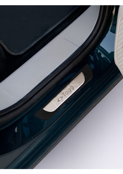 Togg T10X 2022 Üzeri Krom Kapı Eşiği 4 Kapı Paslanmaz Çelik Abs çerçeve (Togg yazılı) modelleri
