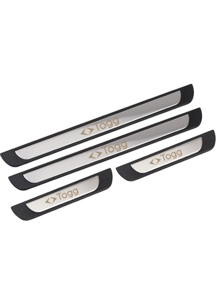 Togg T10X 2022 Üzeri Krom Kapı Eşiği 4 Kapı Paslanmaz Çelik Abs çerçeve (Togg yazılı) fırsatları