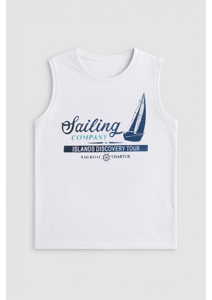 Erkek Bisiklet Yaka Baskılı Antrasit Kolsuz T-Shirt fiyatları