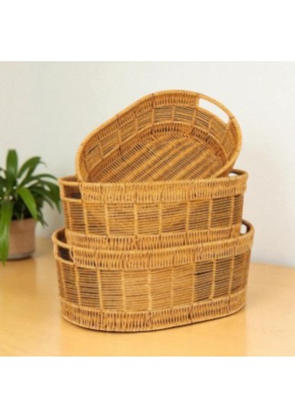 Oval Rattan Büyük Boy Sepet fırsatları