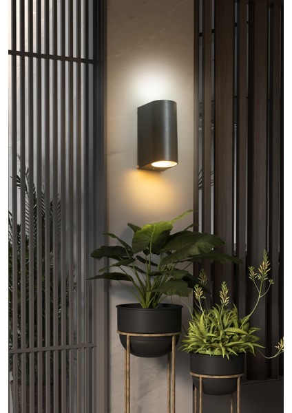 Ekim Aydınlatma Çift Yönlü Duvar Aplik Bahçe Balkon Salon Veranda Kamelya Teras Apliği