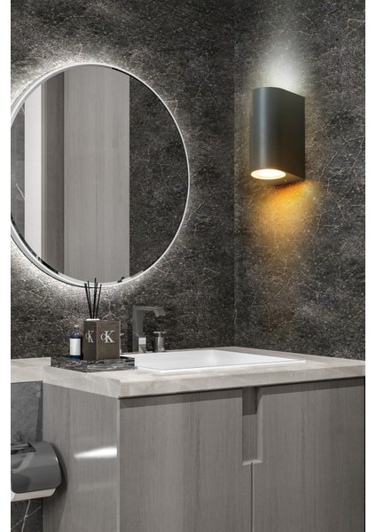 Ekim Aydınlatma Çift Yönlü Duvar Aplik Bahçe Balkon Salon Veranda Kamelya Teras Apliği