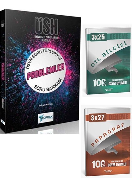 Toprak Yayıncılık 2026 Ösym Soru Türleriyle Problemler Soru Bankası+Anlakazan Paragraf+Dilbilgisi