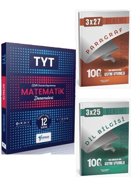 Toprak Yayıncılık 2026 Tyt Matematik 12 Li Deneme+Anla Kazan Paragraf+Dilbilgisi