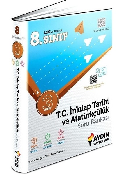 Aydın 2026 8. Sınıf Lgs Tc Inkılap Tarihi ve Atatürkçülük Üç Adım Soru Bankası