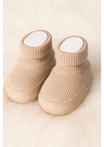 %100 Organik Unisex Bebek Patik Fitilli Esnek Bebek Patiği