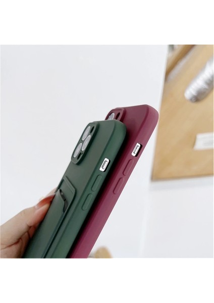 iPhone 13 - 14 Kılıf Kamera ve Köşe Korumalı Kartlıklı Cüzdanlı Yumuşak Renkli Silikon Kapak Içi Kadife Liquid fırsatları