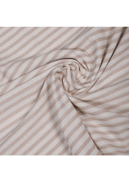 Bej Çizgili Keten Kumaş - Yıkanmış Kumaş 100X230CM modelleri