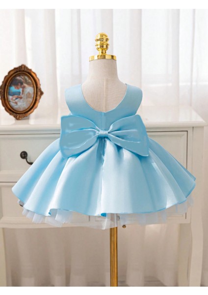 Kız Bebek Seda Model Bebe Mavisi Doğum Günü Elbise fiyatları