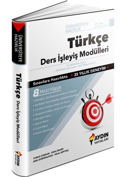 Aydın 2026 Tyt Türkçe Üniversiteye Hazırlık Ders Işleyiş Modülleri