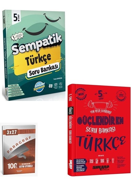 Ünlüler+Ankara 2026 5. Sınıf Türkçe Sempatik Soru Bankası Seti+Anla Kazan Paragraf