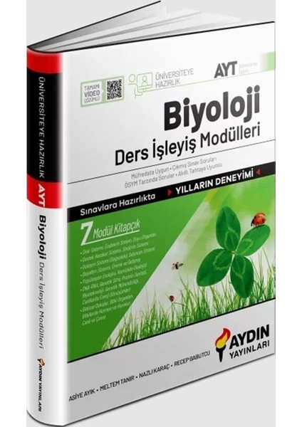 Aydın 2026 Ayt Biyoloji Ders Işleyiş Modülleri 7 Modül