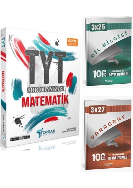 Toprak Yayıncılık 2026 Tyt Matematik Soru Bankası+Anla Kazan Paragraf+Dilbilgisi
