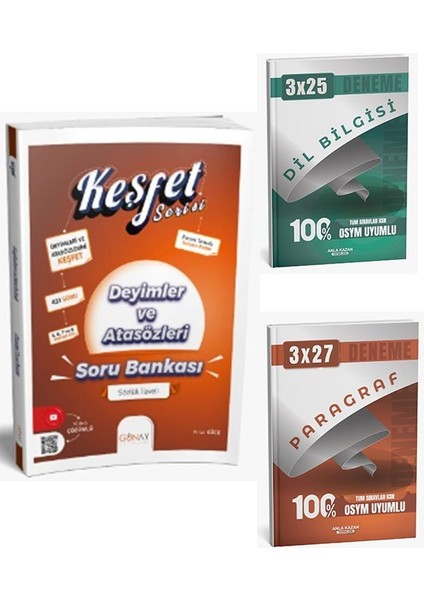Günay Yayınları 2026 8. Sınıf Keşfet Plus Serisi Deyimler ve Atasözleri Soru Bankası+Anla Kazan Paragraf+Dilbilgisi